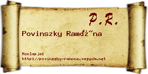 Povinszky Ramóna névjegykártya